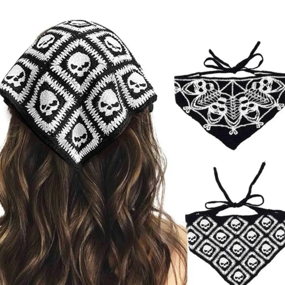 Black and White Skull Bandana